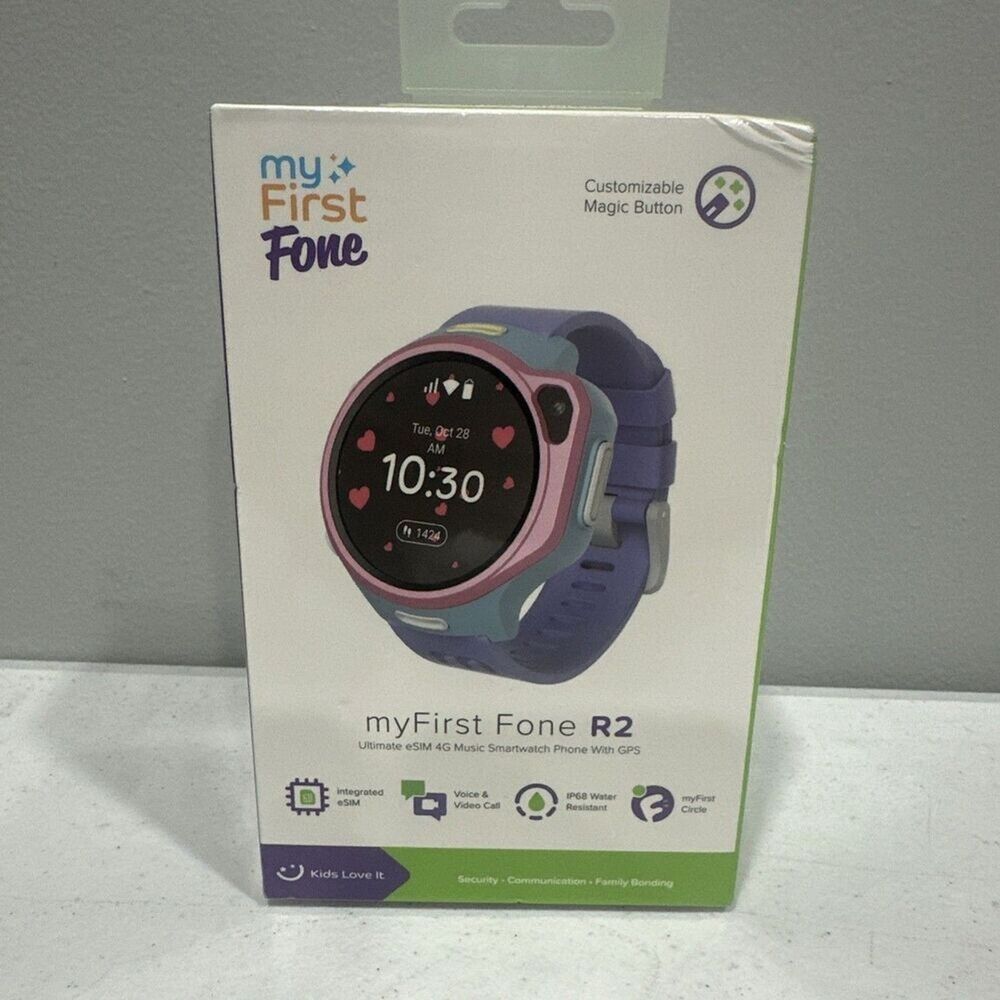 Kids GPS Smartwatch Phone | myFirst Fone R2 | Cotton Candy Mix | Sealed | 4G LTE